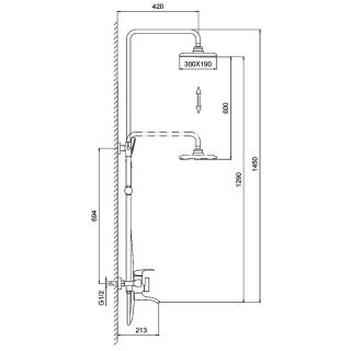 Душевая стойка Frap F2469 хром