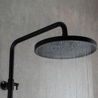 Душевая стойка Gappo G2495-76 с термостатом чёрный