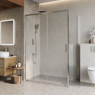 Душевой уголок BelBagno LUCE-AH-1-140/90-C-Cr хром