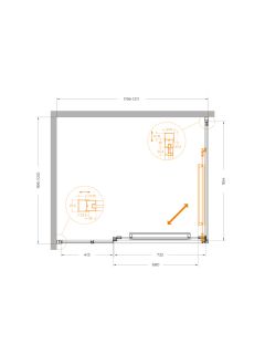 Душевой уголок CEZARES LUX-AH-FS-11-120/100-C-GM