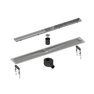 Душевой лоток Timo Drain System DS230206/01 60см с двусторонней панелью plate под плитку сатин