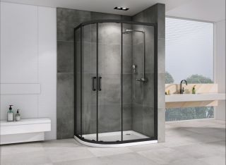 Душевой уголок ABBER Schwarzer Diamant AG01129B 120x90см чёрный