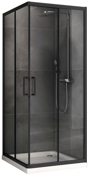 Душевой уголок ABBER Schwarzer Diamant 90x90см чёрный AG02090B