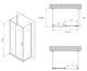 Душевой уголок ABBER Schwarzer Diamant AG30100B-S60B-S60B 100x60см чёрный