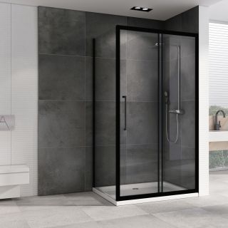 Душевой уголок ABBER Schwarzer Diamant 100x80см AG30100BH-S80B