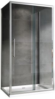 Душевой уголок ABBER Schwarzer Diamant AG30100H-S100-S100 100x100см хром