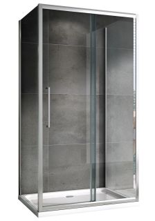 Душевой уголок ABBER Schwarzer Diamant AG30100H-S50-S50 100x50см хром