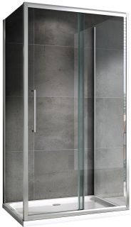 Душевой уголок ABBER Schwarzer Diamant AG30100H-S80-S80 100x80см хром