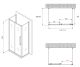 Душевой уголок ABBER Schwarzer Diamant AG30110MH-S60M-S60M 110x60см хром