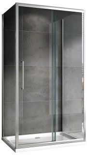 Душевой уголок ABBER Schwarzer Diamant AG30130H-S75-S75 130x75см хром