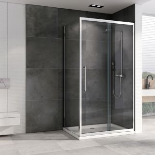 Душевой уголок ABBER Schwarzer Diamant AG30130H-S80 130x80см хром