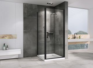 Душевой уголок ABBER Sonnenstrand 100x90см чёрный AG04100B-S90B