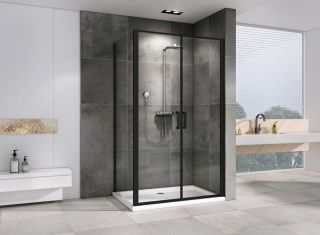 Душевой уголок ABBER Sonnenstrand 100x100см чёрный AG04100BC-S100B