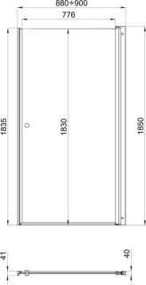 Душевая дверь Triton Уно Щ0000036858 90 см