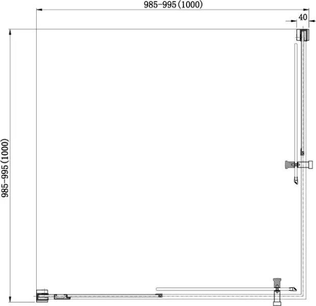 Душевой уголок Aquanet Delta Cube NPE1142 183843 100x100 см стекло прозрачное профиль хром