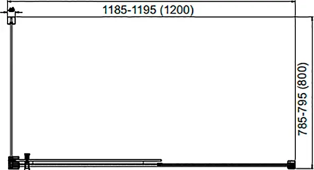 Душевой уголок Aquanet Delta NPE1131 183213 120x80 см стекло прозрачное профиль хром