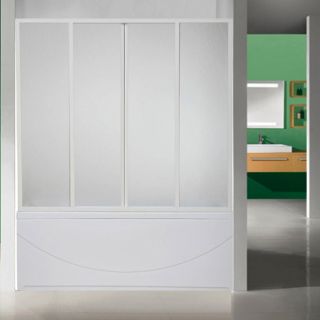 Шторка на ванну Bas Ахин, Мальта, Атланта, Нептун, Индика 4 ств пластик 170 см