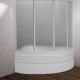 Шторка на ванну Bas Алегра R 1500х1000  (4 ств. пластик) правая
