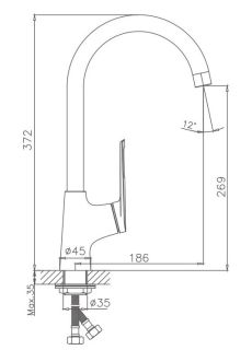 Смеситель для кухни Haiba HB70595 хром