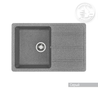 Мойка кухонная Акватон Аманда 78см серый