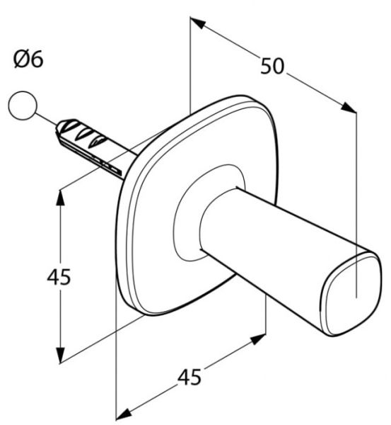 Крючок Kludi Ambienta хром 5398405