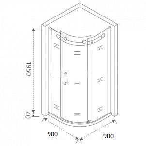 Душевой уголок Good Door Altair R-90-C-CH стекло прозрачное