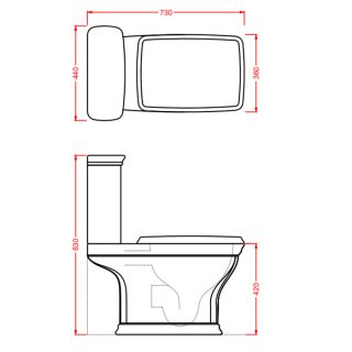 Бачок для унитаза Artceram Cartesio CIC009 01 00 белый