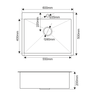 Мойка R6050H Melana ProfLine 3,0/200 сатин в комплекте с дозатором
