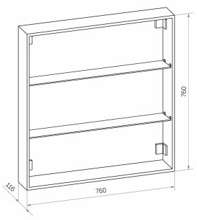 Зеркало-шкаф с подсветкой Continent Reflex МВК027 80см белый