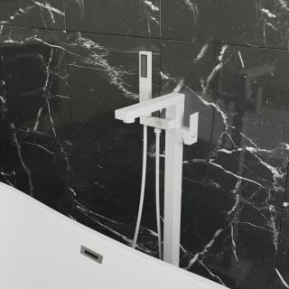 Напольный смеситель для ванны DQ Bayern.Liszt DA1516008 белый матовый