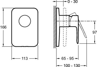 Смеситель Jacob Delafon JULY E98702-CP встраиваемый