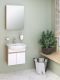 Тумба Runo Лада 50 подвесная блэквуд/белый под умывальник Уют 50 (00-00004577)