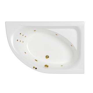 Гидромассажная ванна WHITECROSS Aquarella 0109.170110.100.LINE.GL правая 170x110 см Line золото
