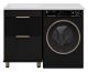 Напольная тумба под раковину Brevita Enfida ENF-07060-022Я под стиральную машину 60см чёрный