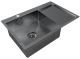 Мойка кухонная Paulmark Kroner PM217851-GML левая воронёная сталь