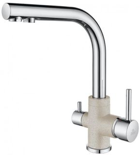 Смеситель для кухни Paulmark Essen Es213011-BECR бежевый/хром