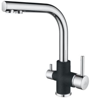 Смеситель для кухни Paulmark Essen Es213011-BLCR чёрный/хром