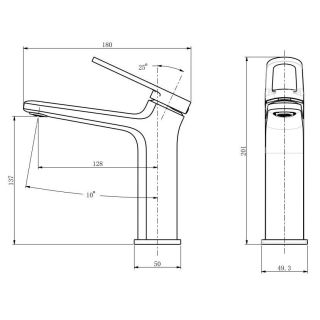 Смеситель для раковины Kohr SUN 1LN130100CP-0000A хром