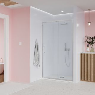 Душевая дверь Veconi Evo 100 CH, 1500x1950, хром, стекло прозрачное