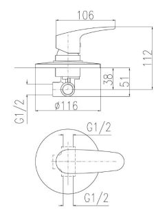 Смеситель для душа Rav Slezak Amur AM783 хром