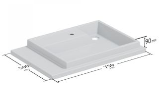Раковина над стиральной машиной СанТа Юпитер 900138 75см правая белый