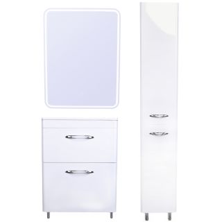 Тумба напольная под раковину Style Line "Каре 70" СС-00002266  (2 ящ.) Люкс белая, PLUS