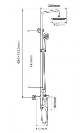 Душевая стойка Melana MELANA-F1003P хром