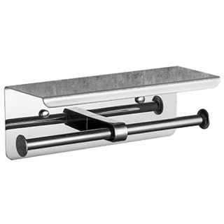 Держатель туалетной бумаги с полочкой Frap F503 хром