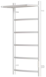 Полотенцесушитель электрический Point Афина PN04848PW с полкой 40x80см белый матовый