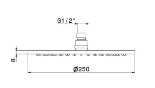 Верхний душ Kerama Marazzi Ole 27747KM.01.093 чёрный матовый