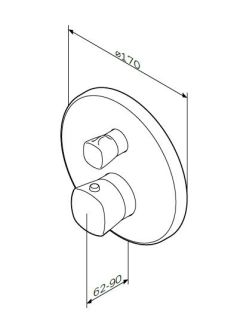 Смеситель Am.pm Spirit 2.1 F71A85500 для душа с термостатом 2 режима