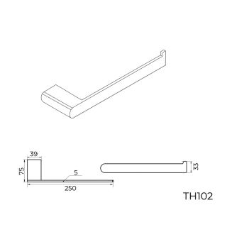 Полотенцедержатель Knotlor TH102RB, бронза