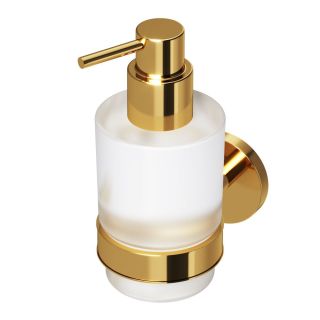 Стеклянный диспенсер для жидкого мыла с настенным держателем AM.PM X-Joy A85A36999 золото