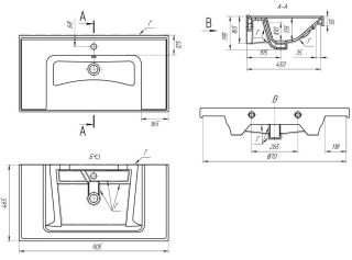 Раковина Dreja Grace 641617 90 см